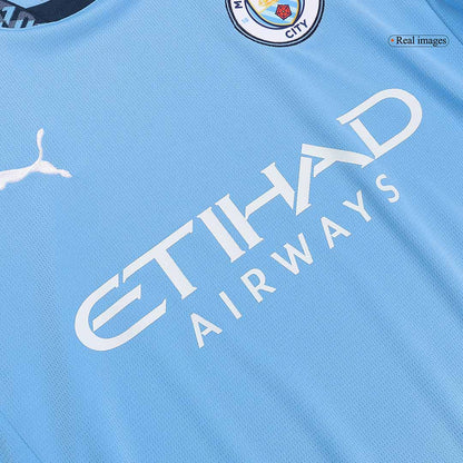 DE BRUYNE #17 Manchester City Home Football Shirt 2024/25 - UCL