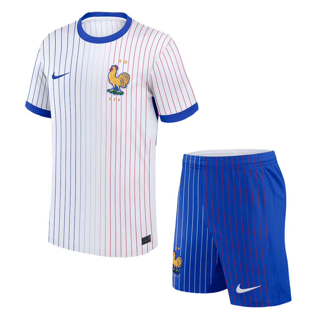 [Super jakość] Męska koszulka wyjazdowa France (koszulka + spodenki) Zestaw Euro 2024 Top Koszulki Pilka Sklep