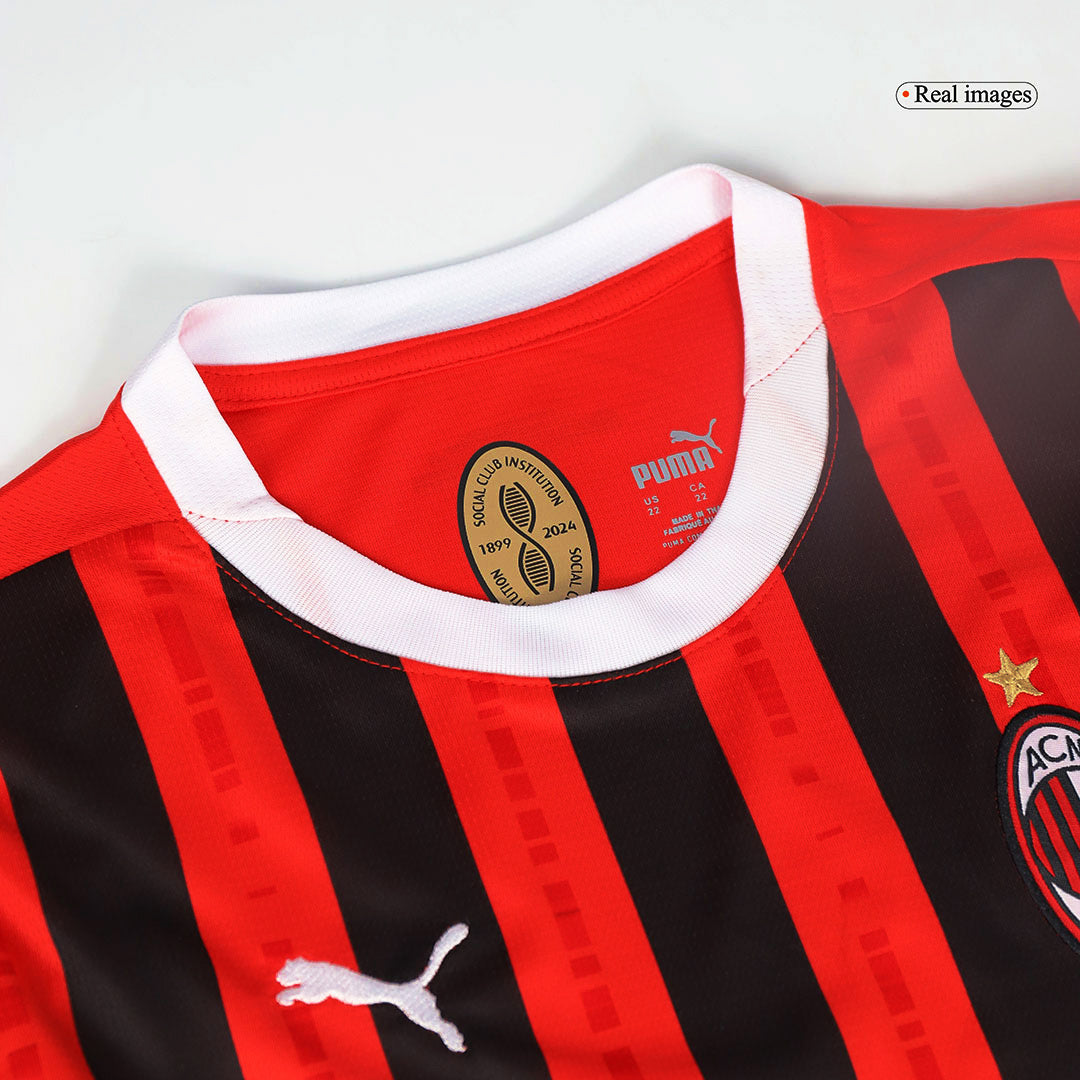 AC Milan Kids Home Football Kit 2024/25 (Shirt + Shorts)