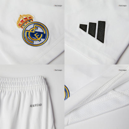Kid's Real Madrid Home Soccer Jersey Kit(Jersey+Shorts+Socks) 2024/25 Go Soccer World Shop