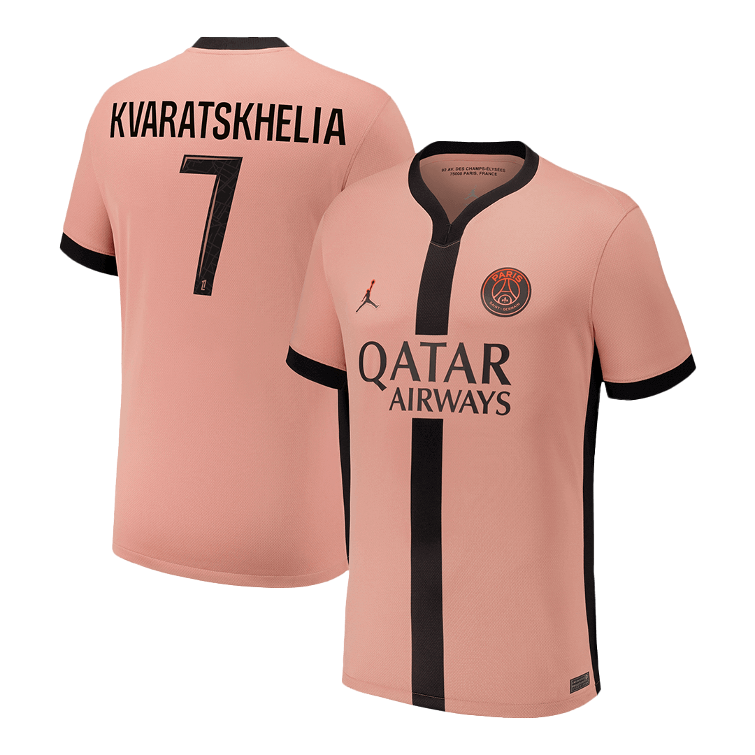 KVARATSKHELIA #7 PSG Third Away Soccer Jersey 2024/25 Top Koszulki Pilka Sklep