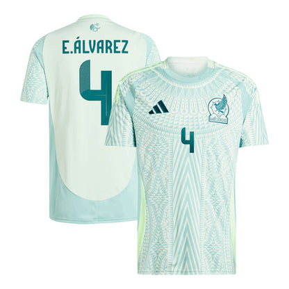Men's Mexico E.Álvarez #4 Away Soccer Jersey Copa América 2024 Top Koszulki Pilka Sklep