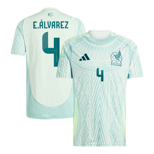 Men's Mexico E.ALVAREZ #4 Away Soccer Jersey Copa América 2024 Top Soccer Jerseys Store