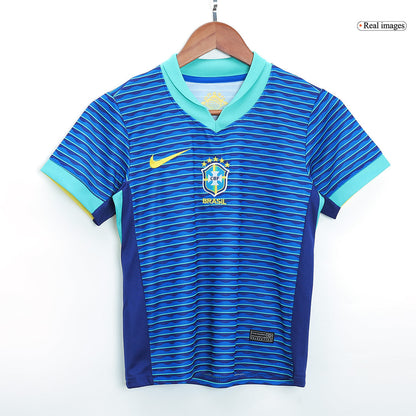 Kid's Brazil Away Jerseys Full Kit Copa América 2024