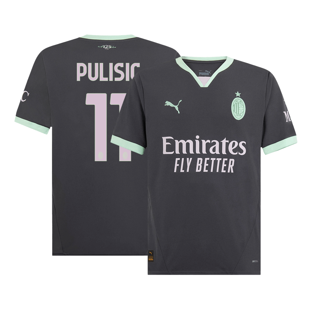 Men's PULISIC #11 AC Milan Third Away 2024/25 Away Jersey