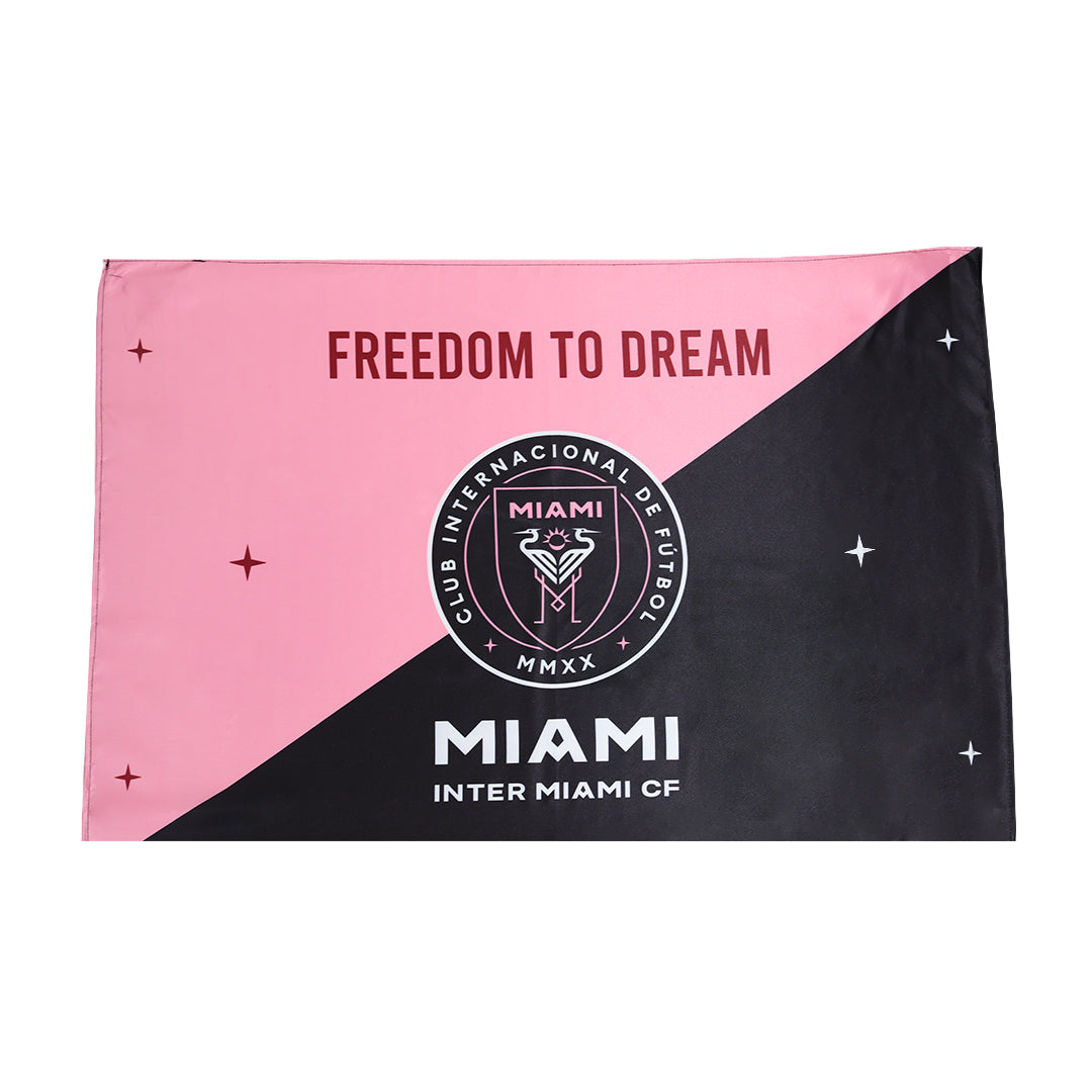 Inter Miami CF-Flagge in Rosa und Schwarz