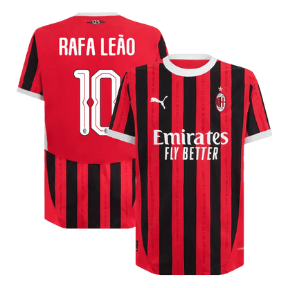 Herrenversion des Spielers RAFA LEÃO #10 AC Mailand Heim-Fußballtrikot 2024/25 – UCL – Slim Fit