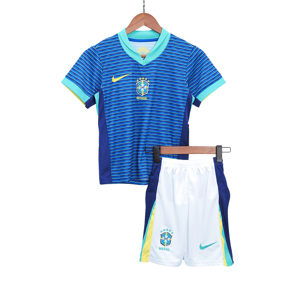 Kid's Brazil Away Jerseys Full Kit Copa América 2024