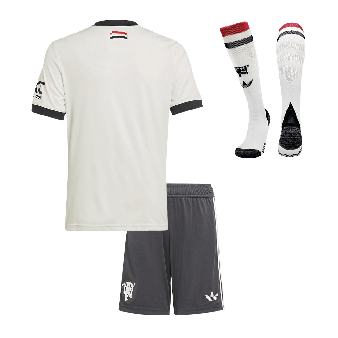 Manchester United Third Away Kinder-Fußballset (Trikot + Shorts + Socken) 2024/25