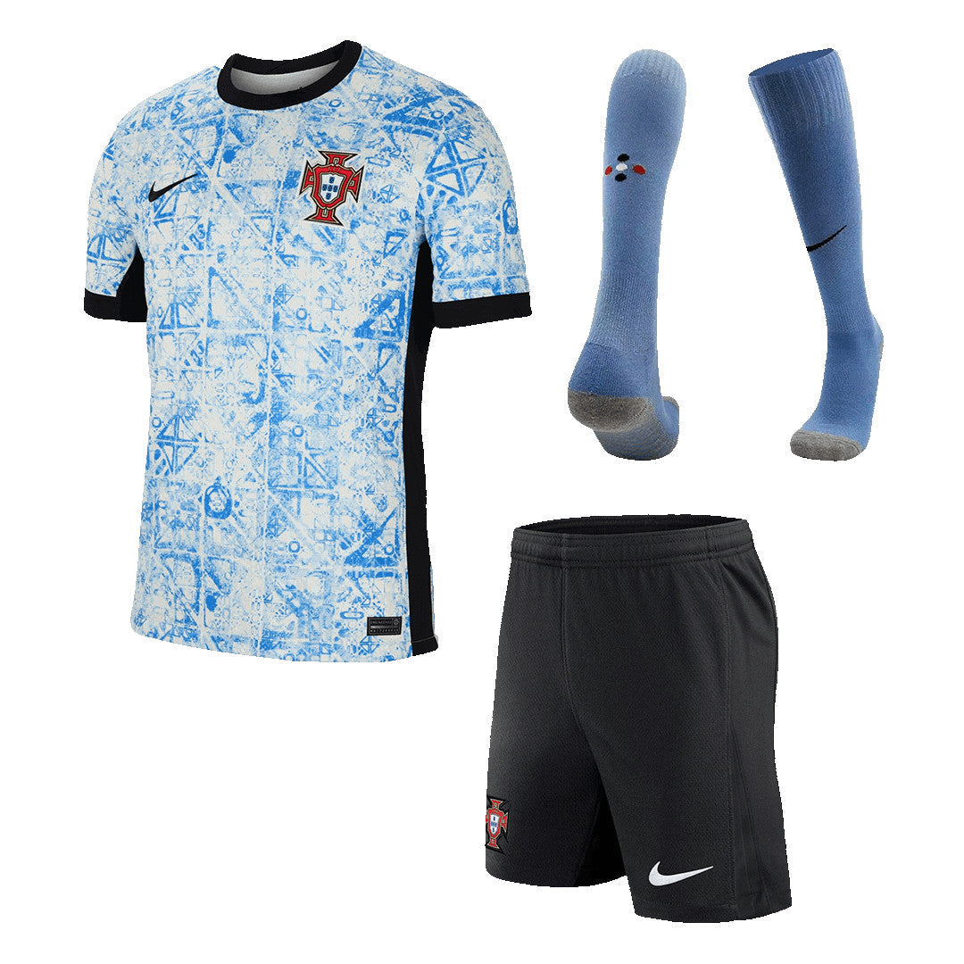 Męska koszulka wyjazdowa Portugalii Pełny zestaw Euro 2024 Top Koszulki Pilka Sklep