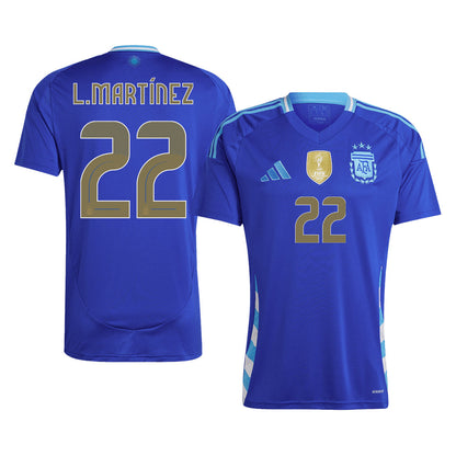 [Super Quality] Men's Argentina L.MART?NEZ #22 Away Soccer Jersey 2024