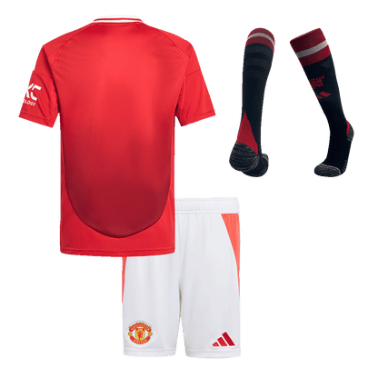 Manchester United Kids Home Kit (Jersey + Shorts + Socks) 2024/25