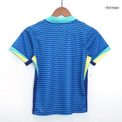 Kid's Brazil Away Jerseys Kit(Jersey+Shorts) Copa América 2024