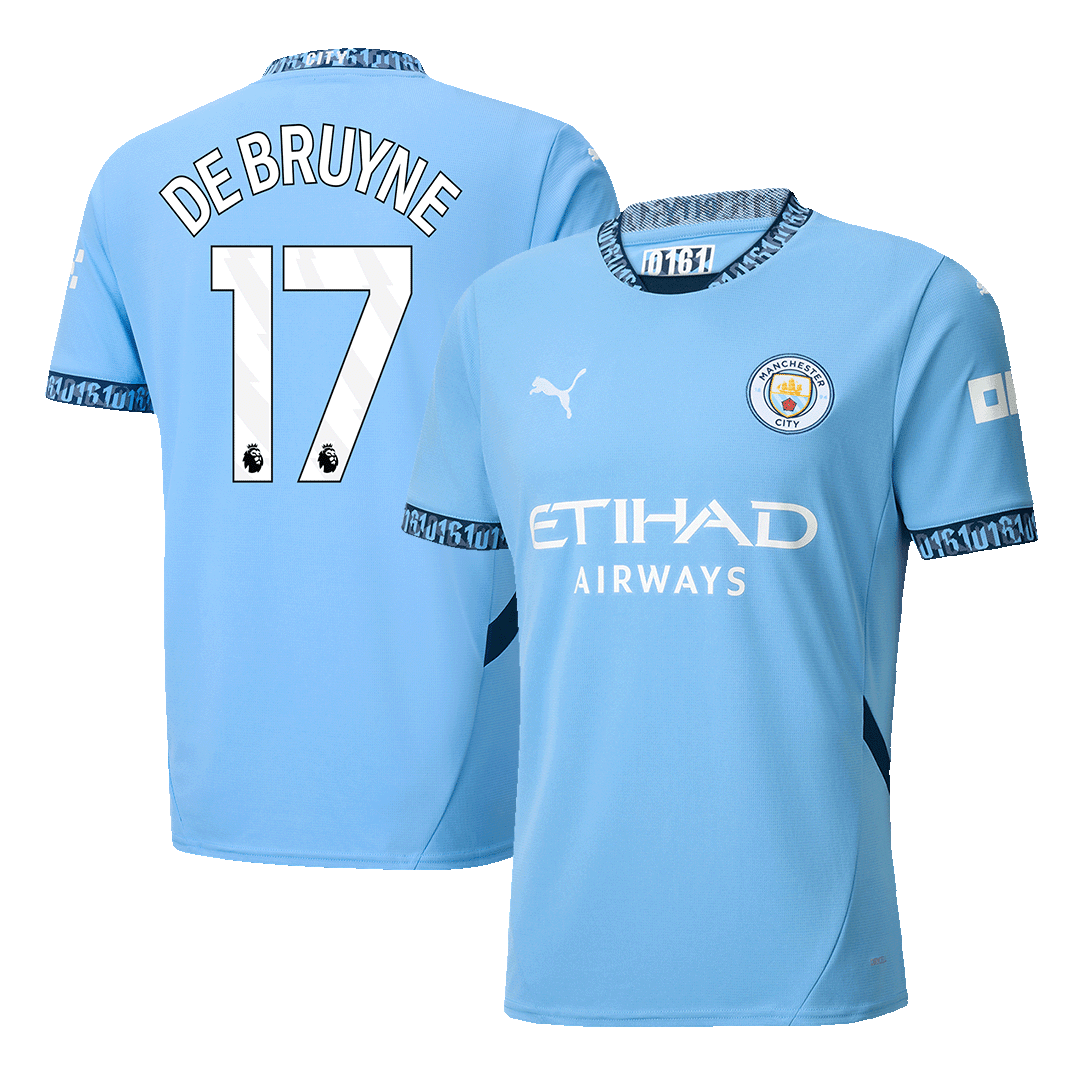 DE BRUYNE #17 Manchester City Home 2024/25 Football Shirt