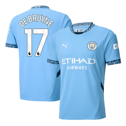 DE BRUYNE #17 Manchester City Home 2024/25 Football Shirt