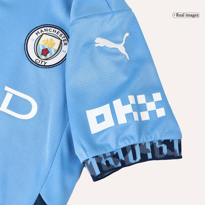 Zestaw koszulki piłkarskiej Manchester City Home (koszulki+szorty) 2024/25