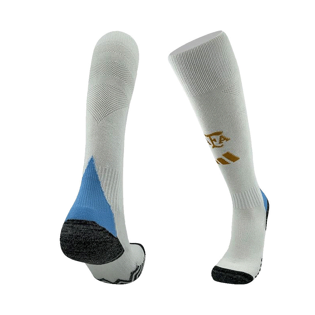 Kid's Argentina Home Soccer Socks Copa América 2024