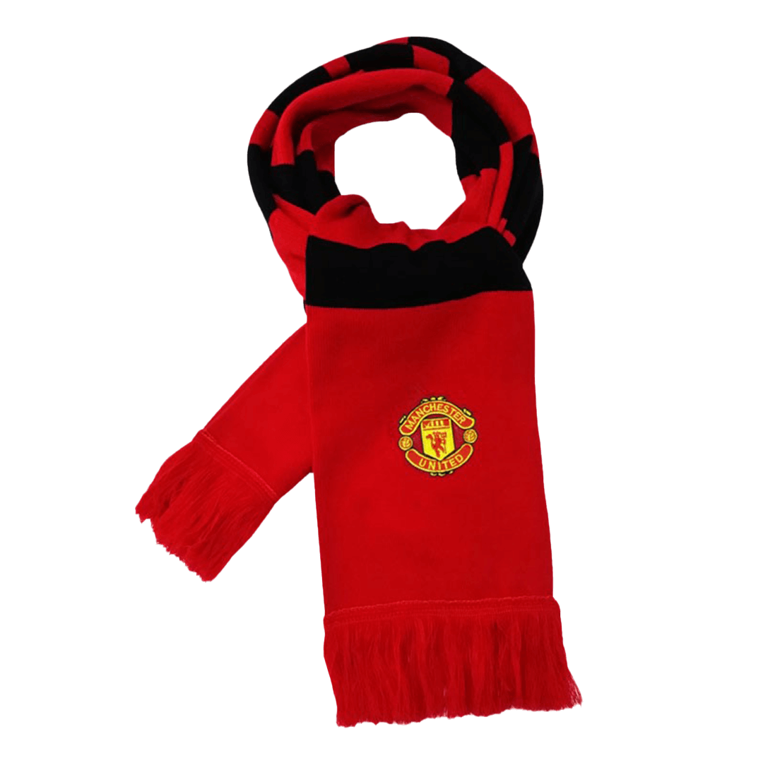 Manchester United Football Scarf Red and Black