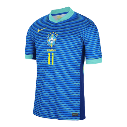 Men's Brazil RAPHINHA #11 Away Soccer Jersey Copa América 2024