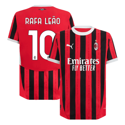 Men's version of the player RAFA LEÃO #10 AC Milan Home Football Shirt 2024/25 - Slim Fit