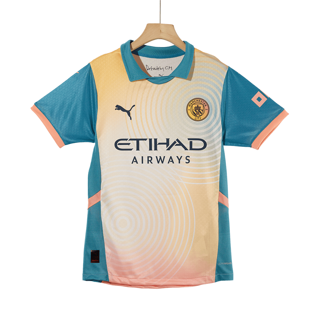 Men's Player Version High Quality Manchester City Fourth Away 2024/25- Definitely City (UCL) Football Shirt