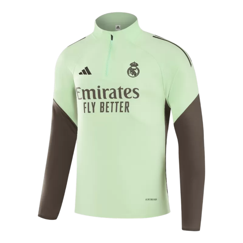 Real Madrid 1/4 Zip Tracksuit Kit (Jacket+Pants) 2025/26 - Green Top Koszulki Pilka Sklep
