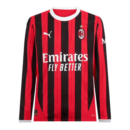 Męska koszulka piłkarska AC Milan Home z długim rękawem 2024/25