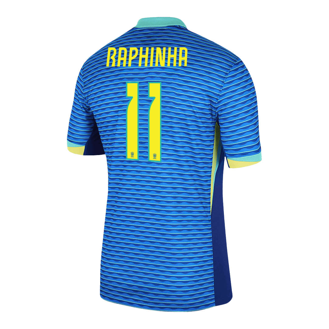 Men's Brazil RAPHINHA #11 Away Soccer Jersey Copa América 2024