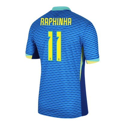 Men's Brazil RAPHINHA #11 Away Soccer Jersey Copa América 2024