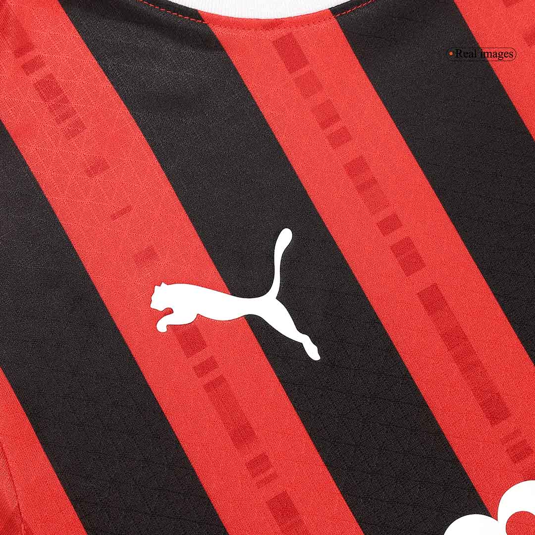 Męska wersja PULISIC #11 AC Milan Koszulka domowa piłkarska 2024/25 - Slim Fit