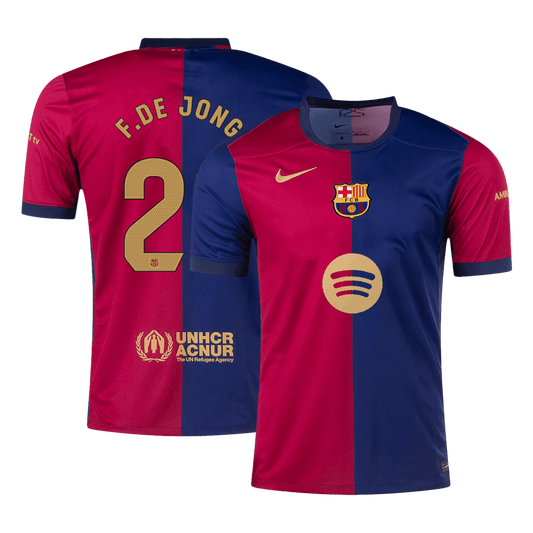 Koszulka Barcelona domowa 2024/25 F.DE JONG #21 - Spotify Logo Without Text