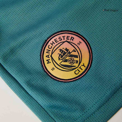 Hochwertiges Manchester City-Fußballtrikot-Set (Shirt + Shorts) für Herren (4. Saison) 2024/25 - Definitely City