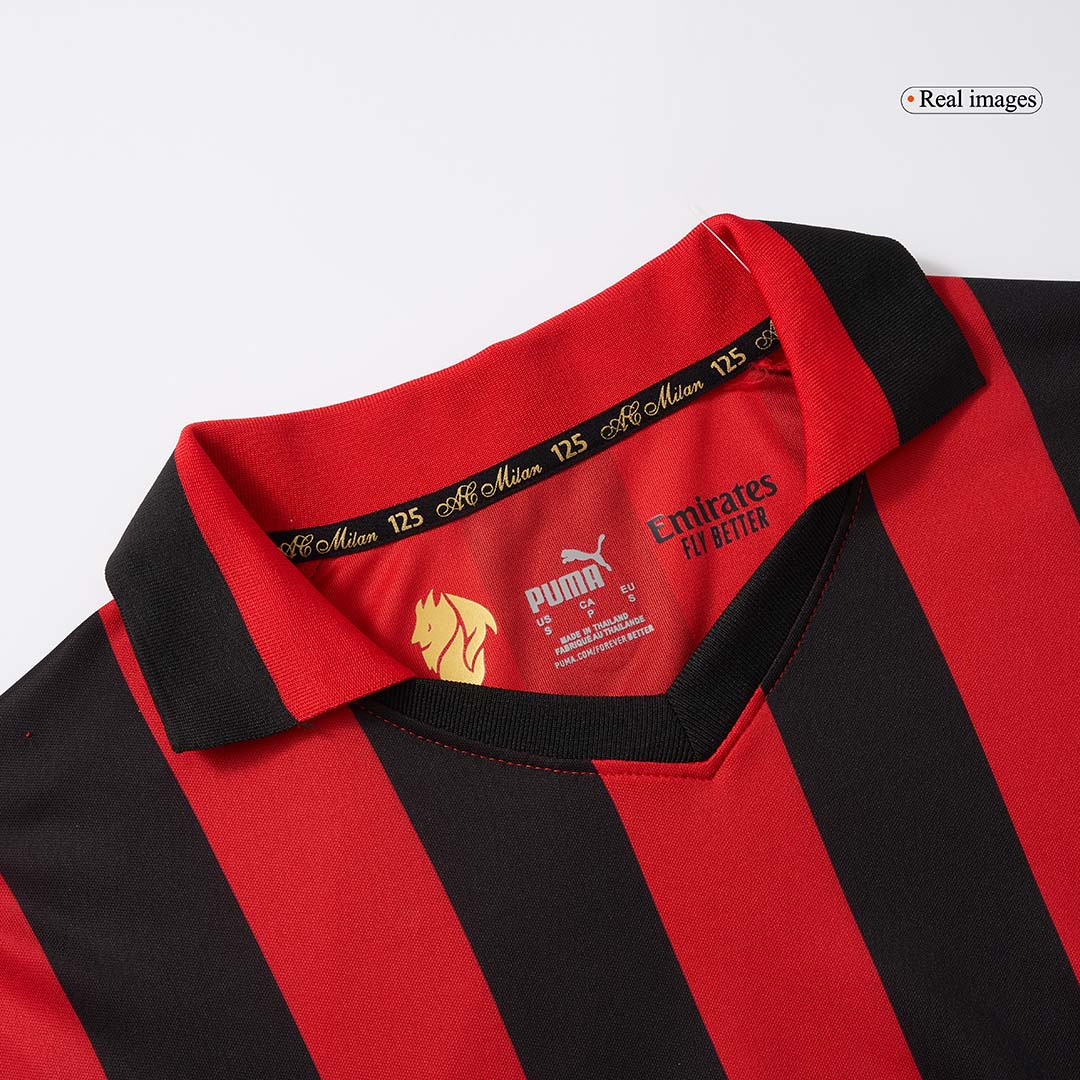 #125 AC Milan 125. Jubiläum 2024/25 Langarm-Fußballtrikot für Herren