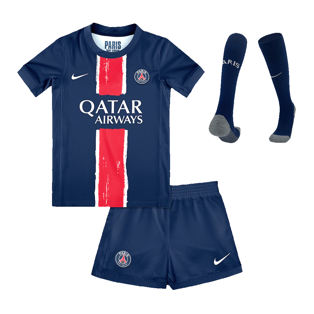 Kid's PSG Home Soccer Jersey Kit(Jersey+Shorts+Socks) 2024/25 Top Koszulki Pilka Sklep