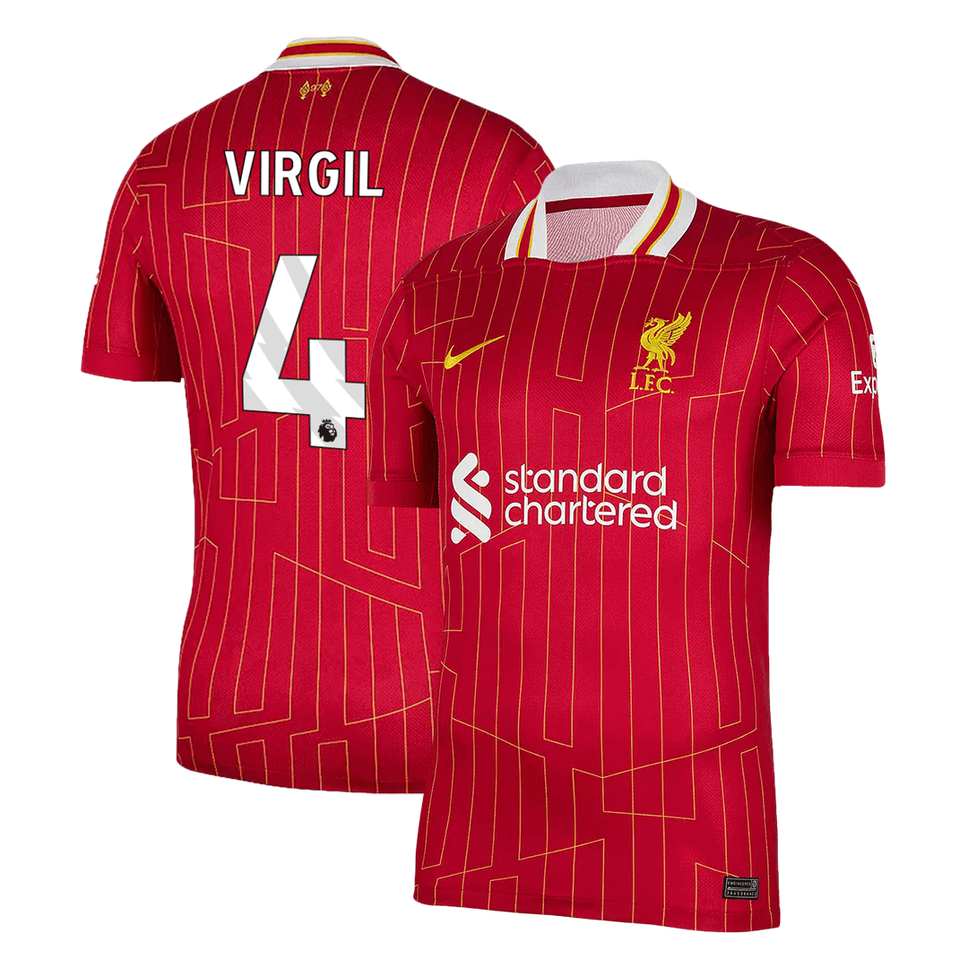 VIRGIL #4 Liverpool 2024/25 Home Football Shirt