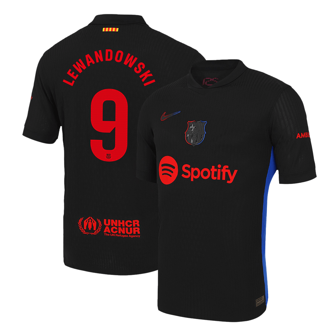 Player Version LEWANDOWSKI #9 Barcelona Away football Jersey 2024/25 Go football World Shop