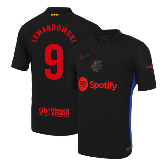 Player Version LEWANDOWSKI #9 Barcelona Away football Jersey 2024/25 Go football World Shop