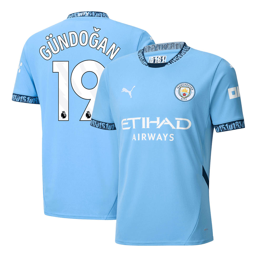 GÜNDOĞAN #19 Manchester City Heim 2024/25 Fußballtrikot