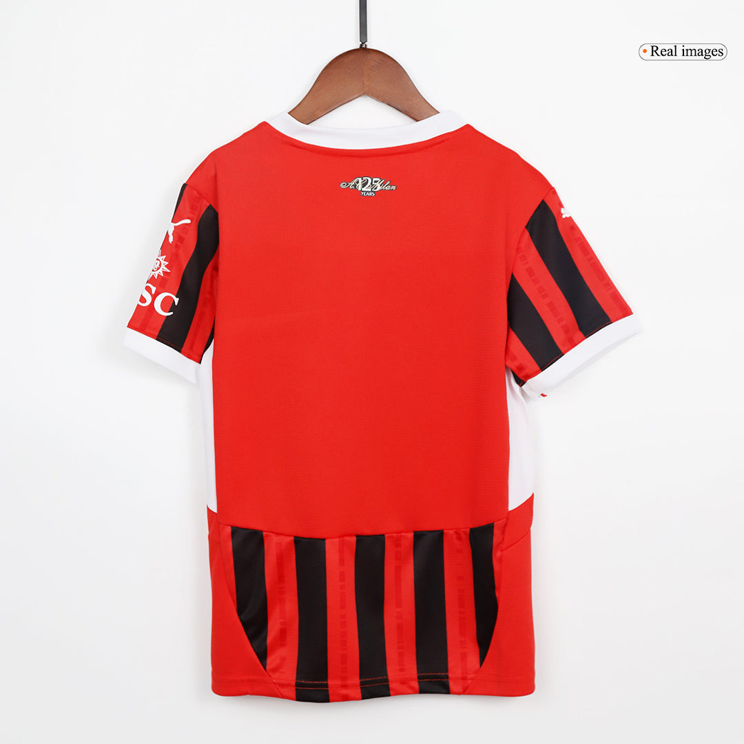 AC Mailand Kinder-Heimfußballset 2024/25 (Trikot + Shorts)