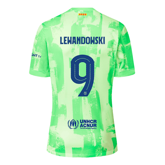 Barcelona third away jersey 2024/25 LEWANDOWSKI #9 - UCL (Spotify Logo Without Text)