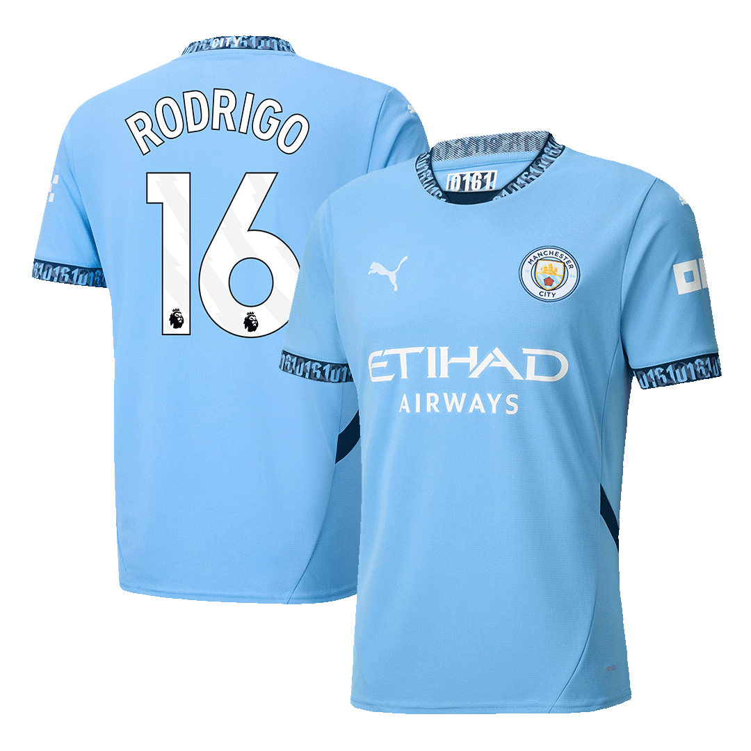 RODRIGO #16 Koszulka piłkarska domowa Manchester City 2024/25