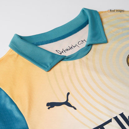 Hochwertiges Manchester City Viertes Auswärtstrikot 2024/25 – Definitely City (UCL) Fußballtrikot für Herren