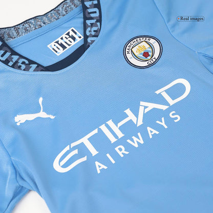 Zestaw koszulki piłkarskiej Manchester City Home (koszulki+szorty) 2024/25