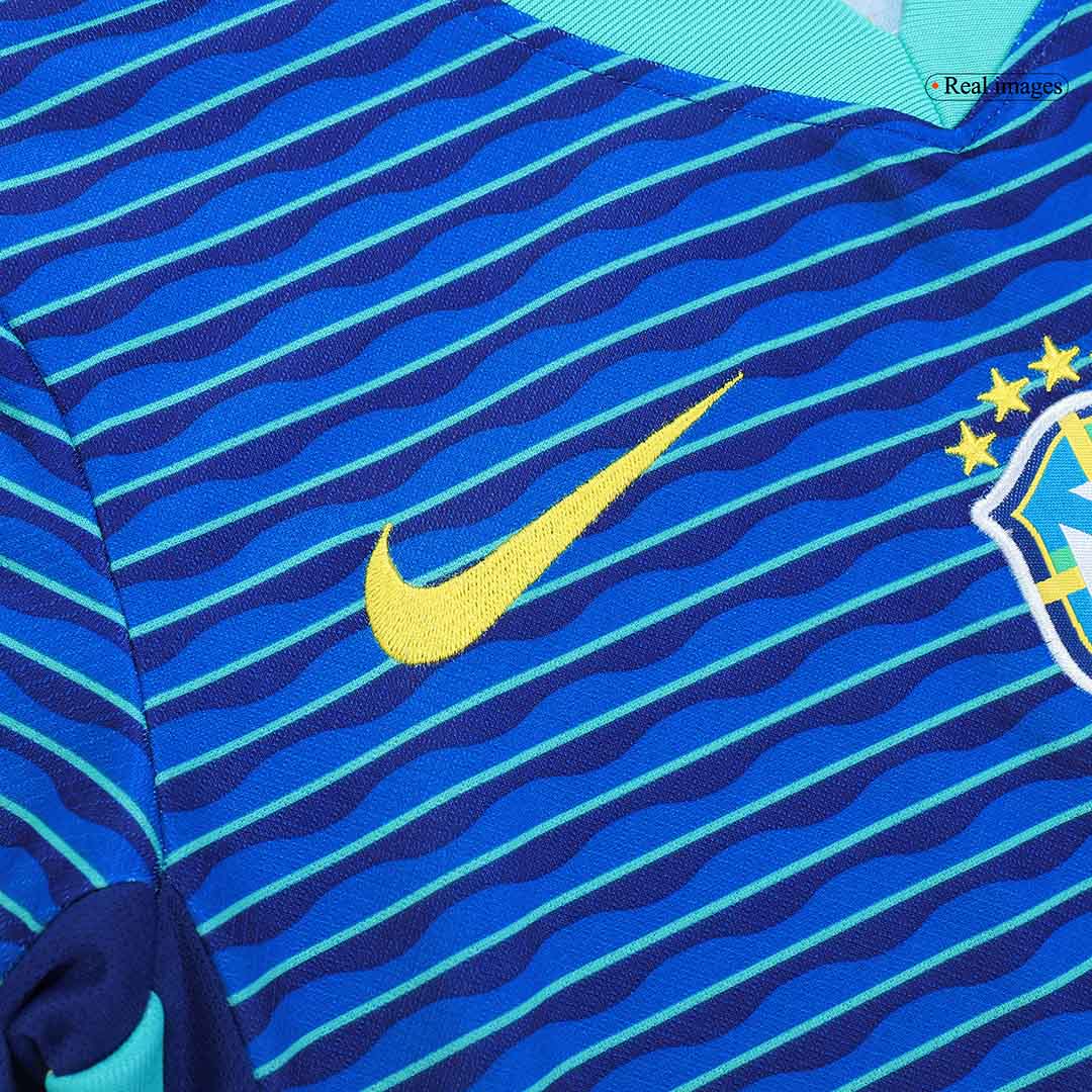 Kid's Brazil Away Jerseys Kit(Jersey+Shorts) Copa América 2024