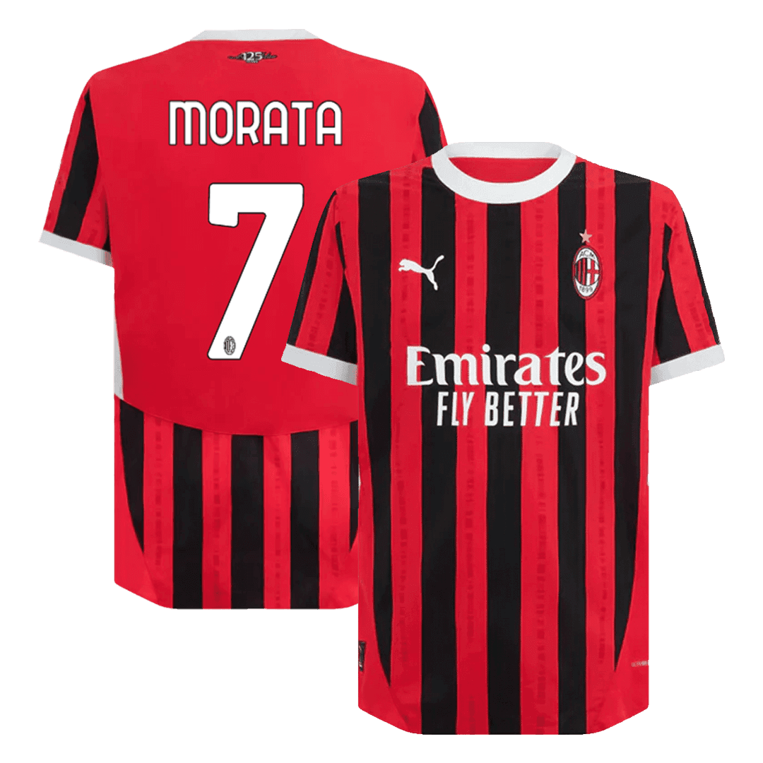 Men's MORATA #7 AC Milan Home Football Shirt 2024/25 - Slim Fit