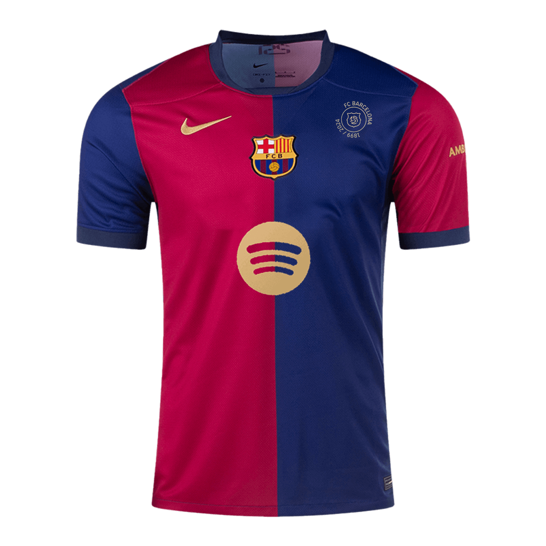 Barcelona Home 2024/25 Herren-Fußballtrikot – 125. Jubiläum (Spotify-Logo ohne Text)