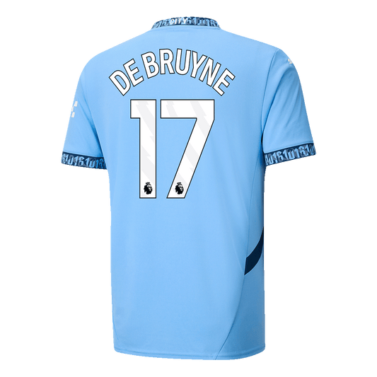 DE BRUYNE #17 Manchester City Home 2024/25 Football Shirt