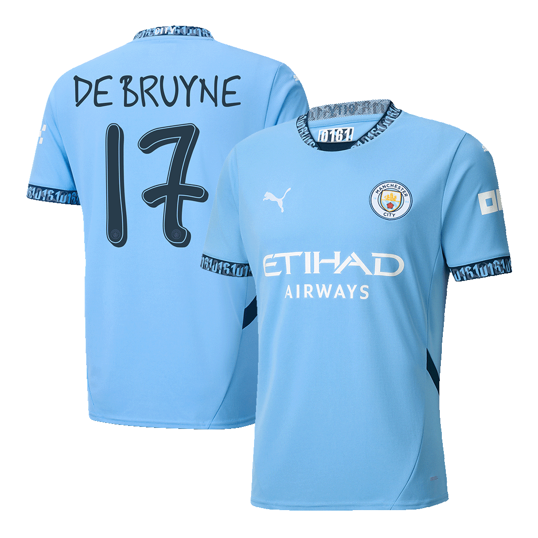 DE BRUYNE #17 Manchester City Home Koszulka piłkarska 2024/25 - UCL