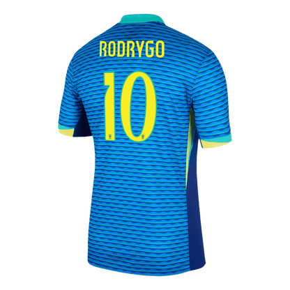 Men's Brazil RODRYGO #10 Away Soccer Jersey Copa América 2024