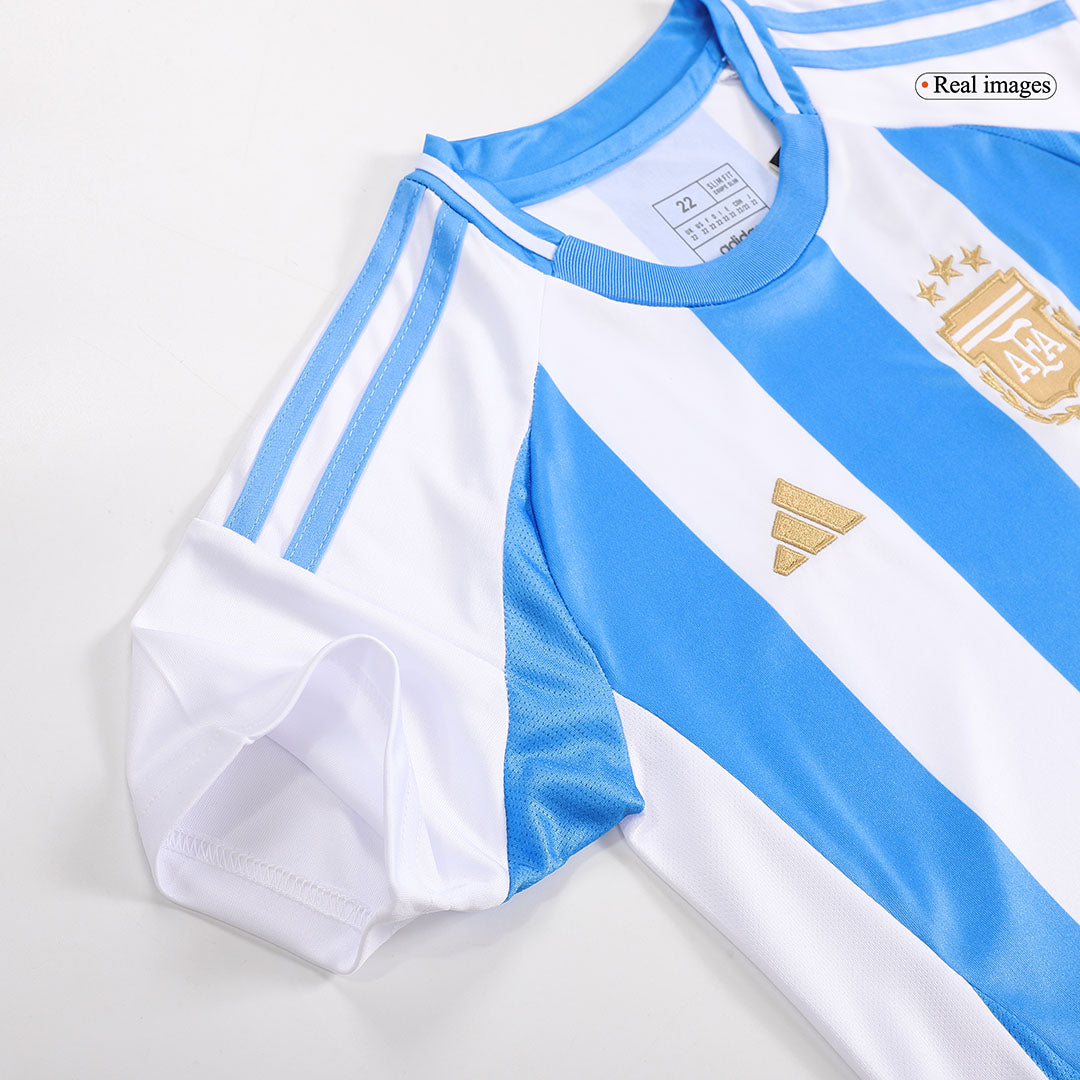 Kid's Argentina Home Jerseys Kit(Jersey+Shorts) Copa América 2024 Top Koszulki Pilka Sklep